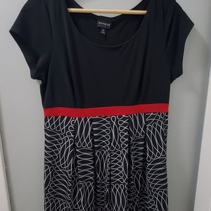 Enfocus Studio Empire Waist Patterned Dress